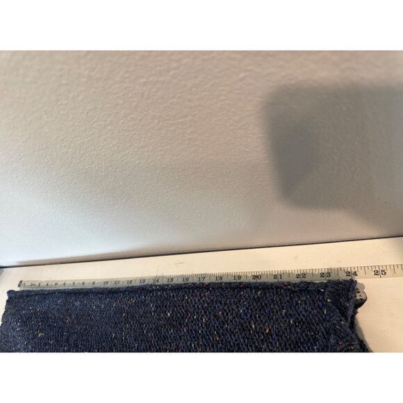 Lucky Brand Womens Sweater Sz L Chunky Knit Blue Speckled V-Neck Slouchy Comfy - Picture 8 of 11